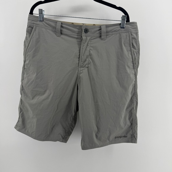 Patagonia Other - Patagonia Worn Wear Mens Gray Nylon Stretch Hiking Outdoor Shorts Size 34